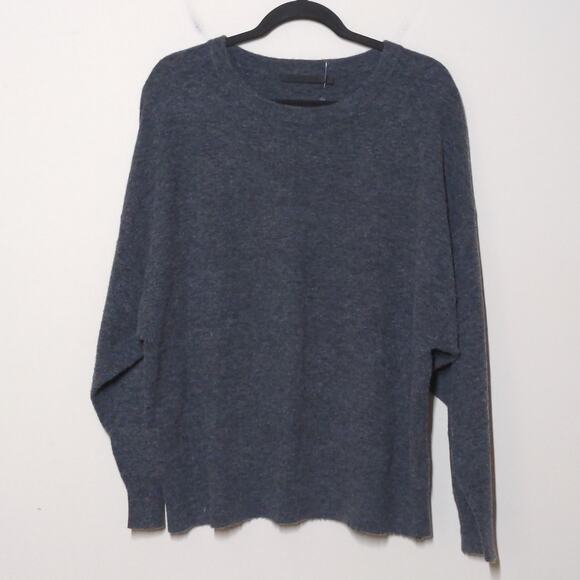 Jenni Kayne Charcoal Gray Marina Pullover Sweater Merino Wool Cashmere Blend - M - Picture 9 of 9